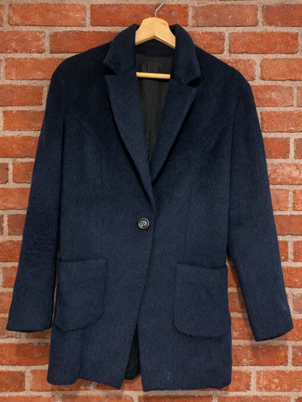 JI OH Navy Wool & Alpaca Blazer, Size 6